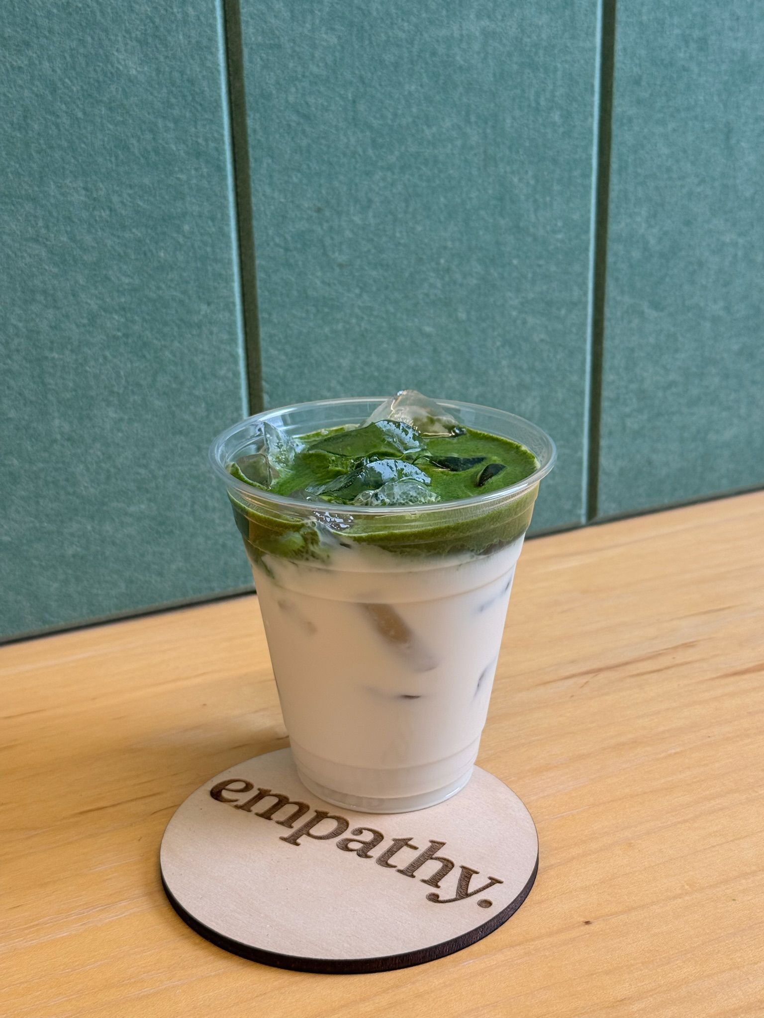 Coffee cup on wood